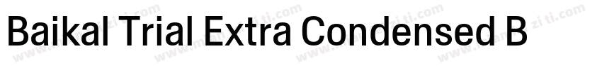 Baikal Trial Extra Condensed Black字体转换